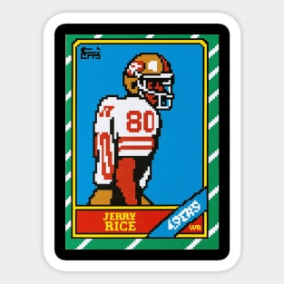 Jerry Rice 8-Bit Football Card Tribute Sticker